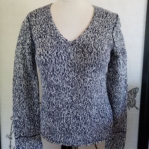 [Next Era] Navy Blue & White Herringbone Sweater